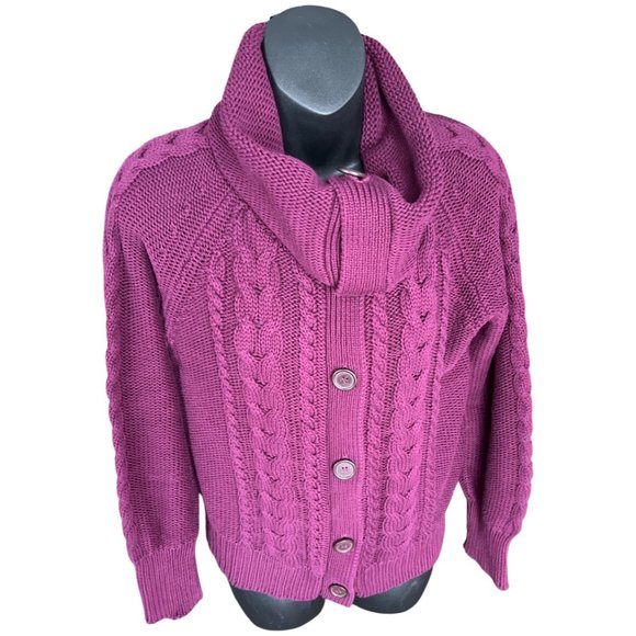 🌸4/$30🌸 Chunky Knit Cowl Neck Cardigan - Picture 3 of 10